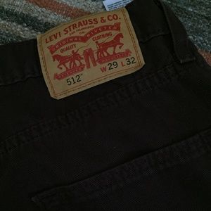 Men's Levi's 512 slim fit maroon jeans 29x32